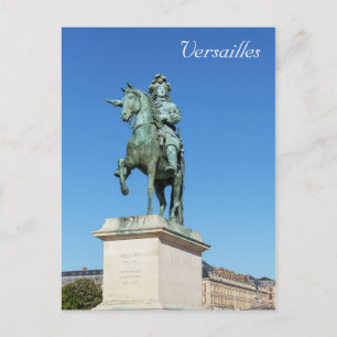 Equestrian statue of Louis XIV in Versailles Postcard