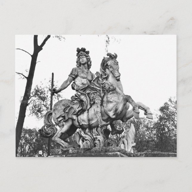 Equestrian statue of Louis XIV Postcard (Front)