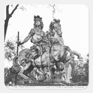 Equestrian statue of Louis XIV Square Sticker