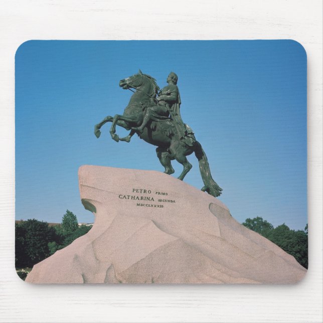 Equestrian statue of Peter I  the Great, 1782 Mouse Pad (Front)