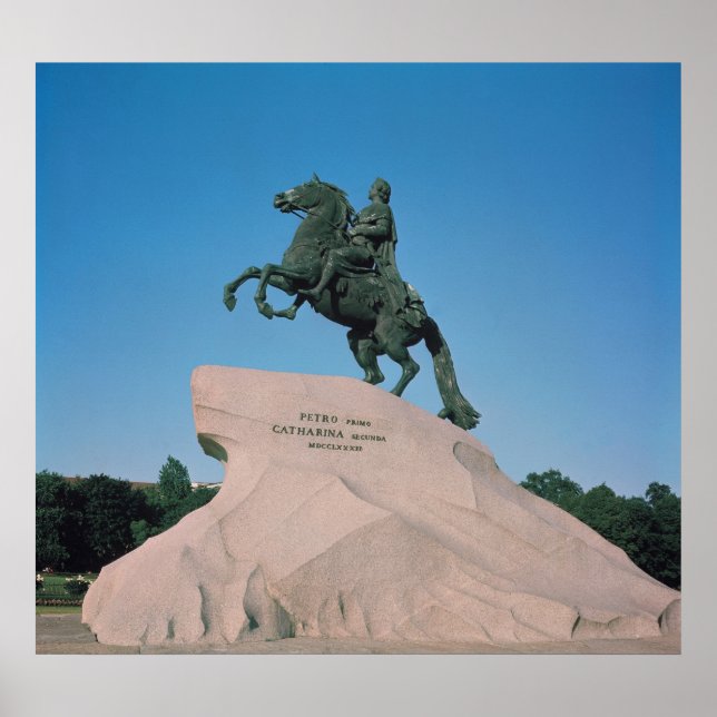 Equestrian statue of Peter I  the Great, 1782 Poster (Front)