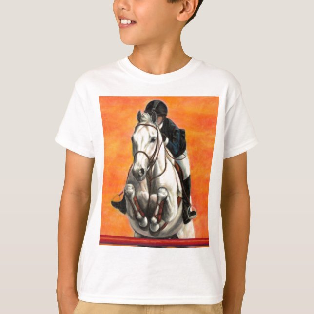 equestrian T shirt - Sunset jumper (Front)