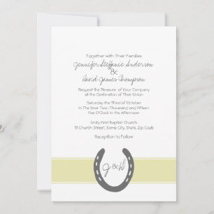 Equestrian Themed Horse Shoes Pattern Invitation