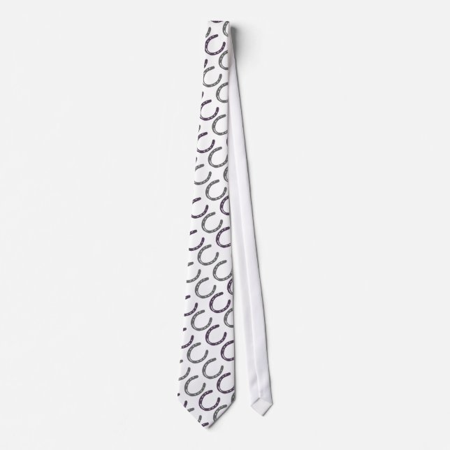 Equestrian Themed Horse Shoes Pattern Tie (Front)
