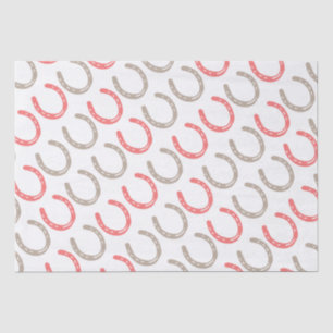Equestrian Themed Horse Shoes Pattern Tissue Paper