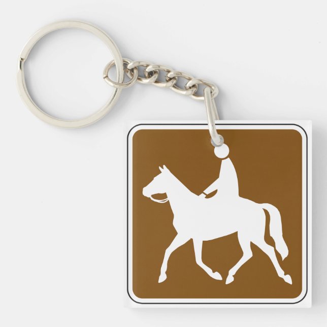 Equestrian Trail Riding Horse Silhouette Icon (Devant)