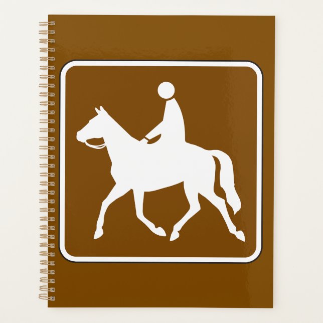 Equestrian Trail Riding Horse Silhouette Icon (Devant)