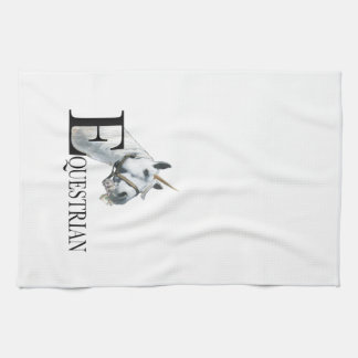 Equestrian unicorn dish towel