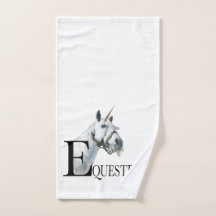 Equestrian unicorn hand towel