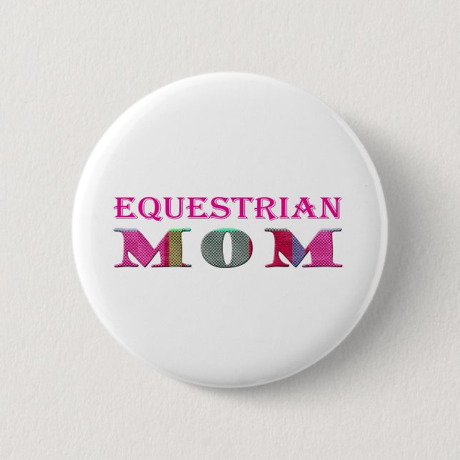 EquestrianMom 2 Inch Round Button (Front)