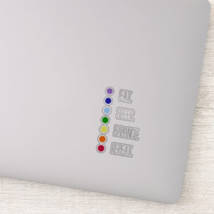 Équilibre de sommeil simple Chakra Vinyl Sticker