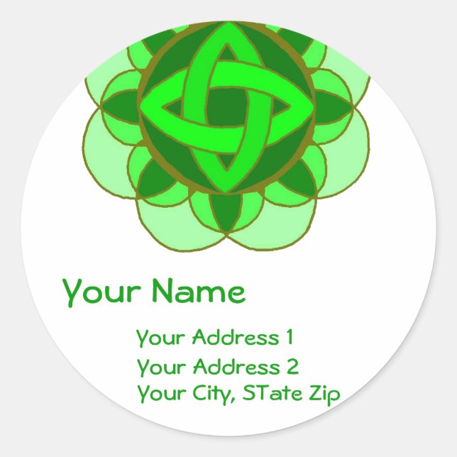 "Équilibrer le coeur de Chakra" Étiquette de adres (Devant)