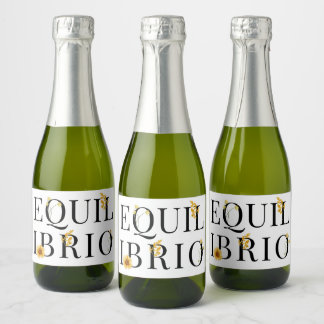 Equilibrio (con fiori gialli; Italiano) Sparkling Wine Label