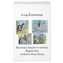 Equine Art S. Payne Single Page Calendar