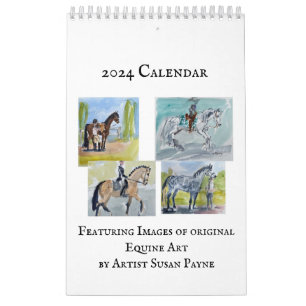 Equine Art S. Payne Single Page Calendar