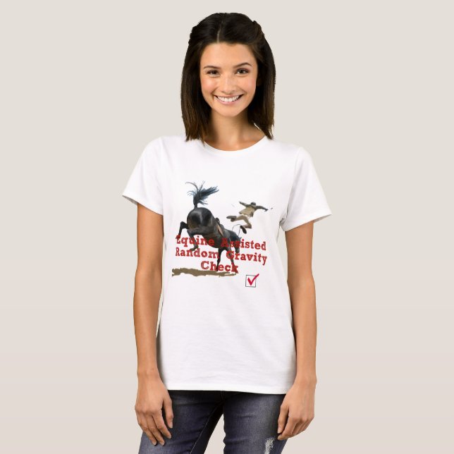 Equine Assisted Gravity Check T-Shirt (Front Full)