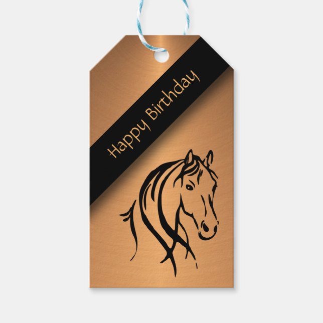 Equine Birthday Gift Tags (Front)