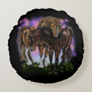 Equine Devotion ~round pillow
