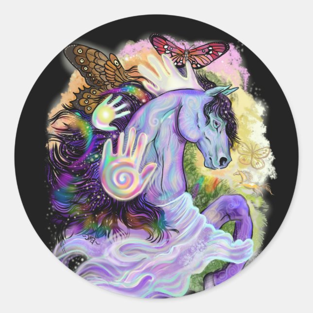 Equine Dreams Classic Round Sticker (Front)
