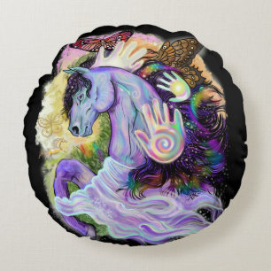Equine Dreams Round Pillow