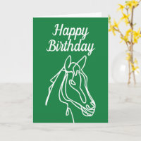 Equine Happy Birthday card for horse lover
