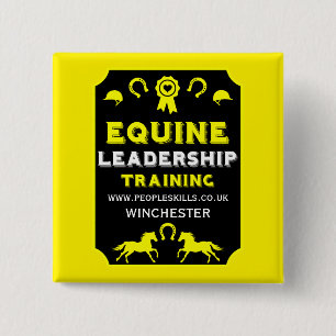 Equine leadership Training 2 Inch Square Button