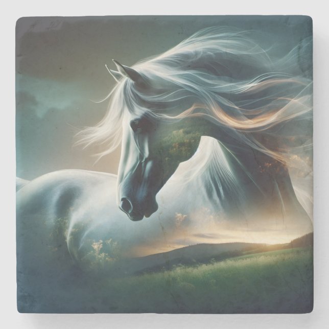 Equine Majesty Stone Coaster (Front)