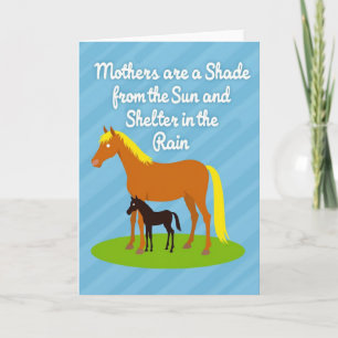 Equine Mothers Day Illustration Card
