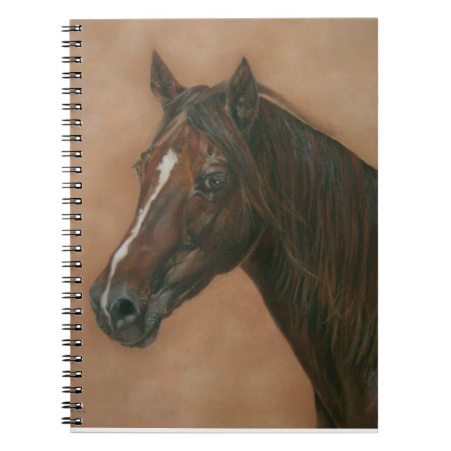 equine picture of chestnut mare brown horse notebook (Front)