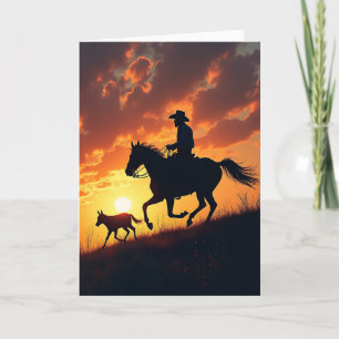 Equine Silhouette Fathers Day Card