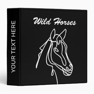 Equine sport custom binder with horse logo