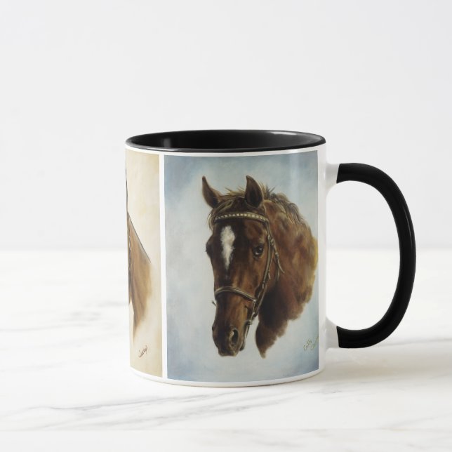 Equine Trio Mug in Black (Right)