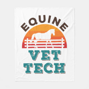 Equine Vet Tech Horse Veterinary Technician Fleece Blanket