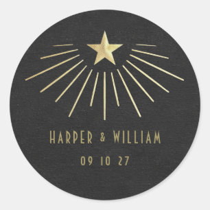 Equinox Celestial Starburst Wedding Stickers
