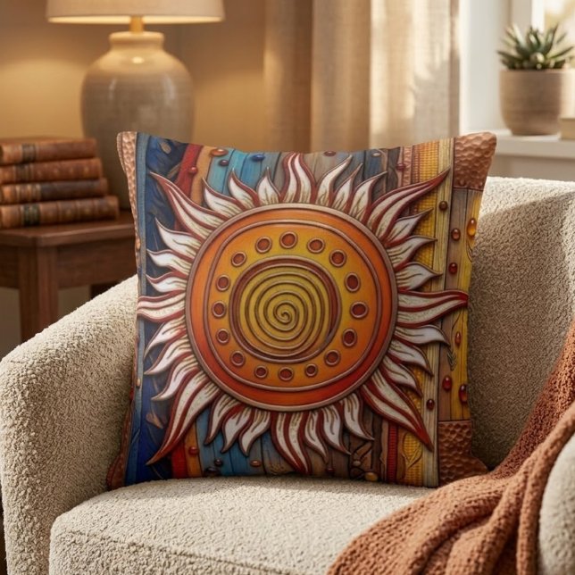Equinox Mandala Sun  Throw Pillow (Creator Uploaded)