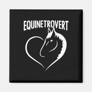 Equintrovert Funny Horseback Riding Equestrian Spo Magnet