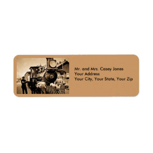 Équipage ferroviaire vintage et mascotte