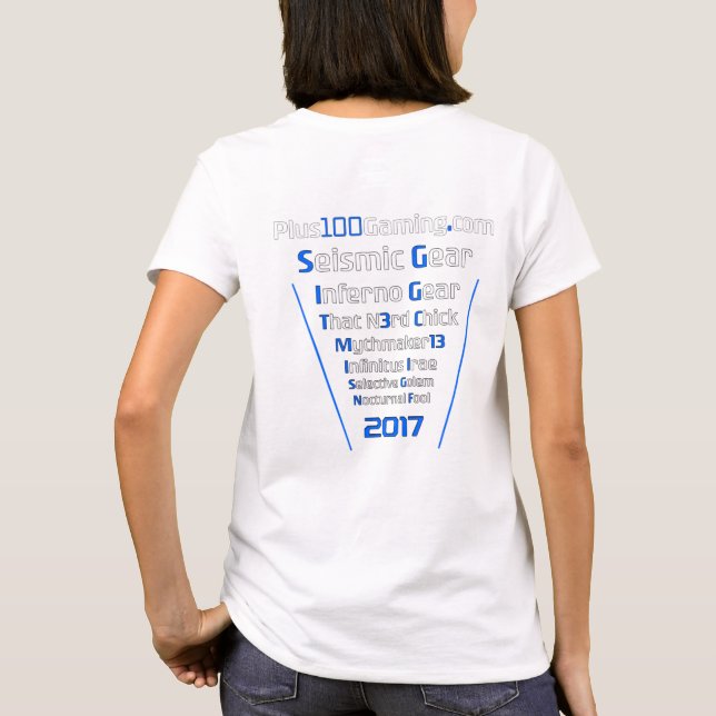 Équipe +100 femmes du T-shirt 2017 de jeu (Dos)