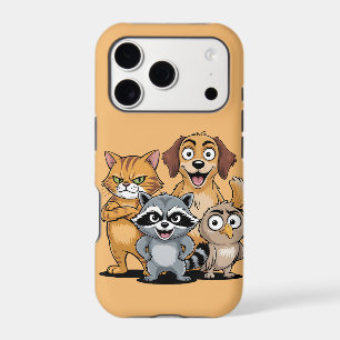 Équipe d'amis animaux de dessin animé Illustration