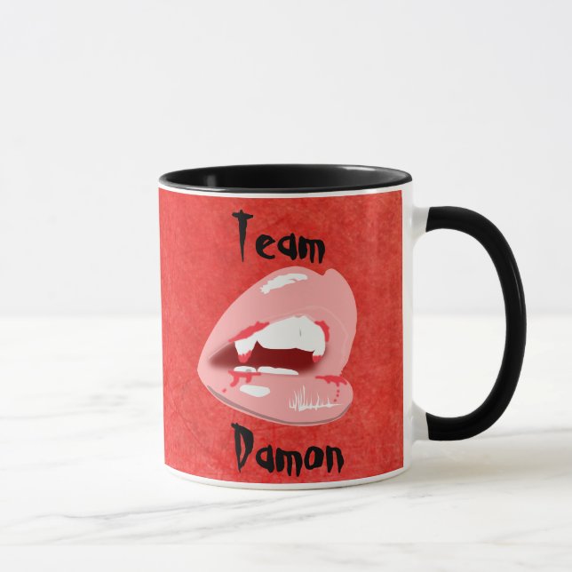 Équipe Damon Vampire Lèvres café Mug (Droite)