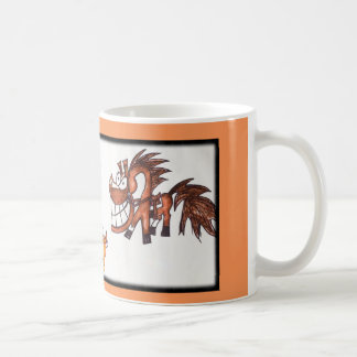 Équipe de bande dessinée parquant la tasse de
