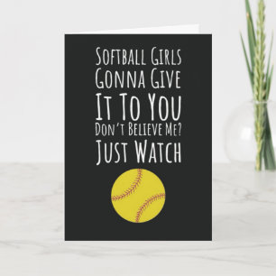 Équipe de cartes de softball pour filles pour enfa