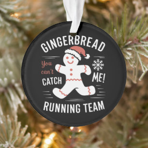 Équipe de coureurs de pain d'épice Humour de Noël