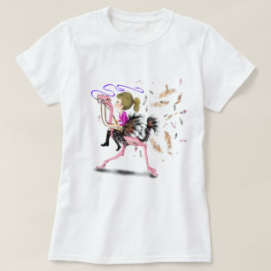 Équipe de course de T-Shirt Girl and Ostrich - Amu