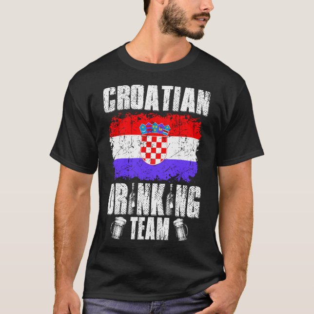 Équipe de Croatie de boisson tshirt de Noël (Devant)