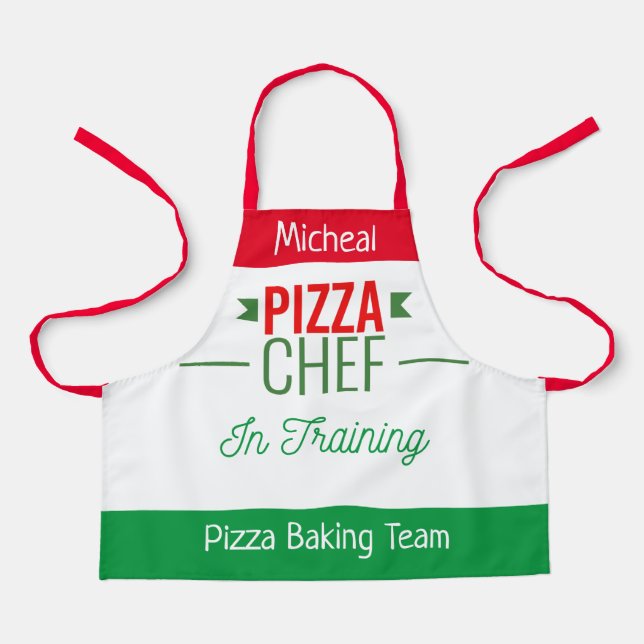 Équipe de cuisson à la pizza - tablier pour enfant (Recto)