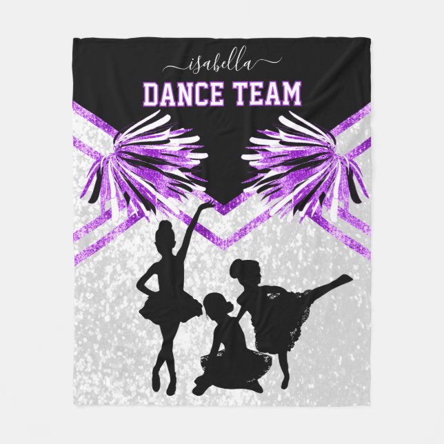 Équipe de danse Couverture violette, noire et blan (Devant)