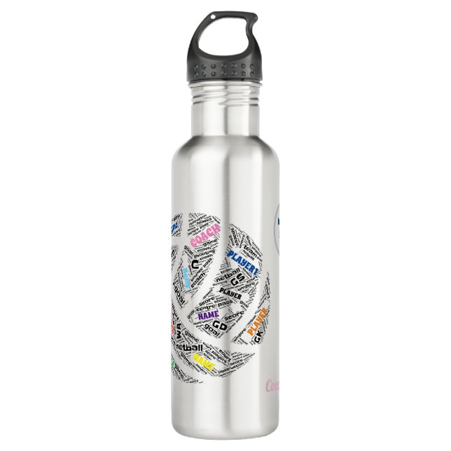Équipe De Netball Personnalisée Nommée Bouteille D (Devant)