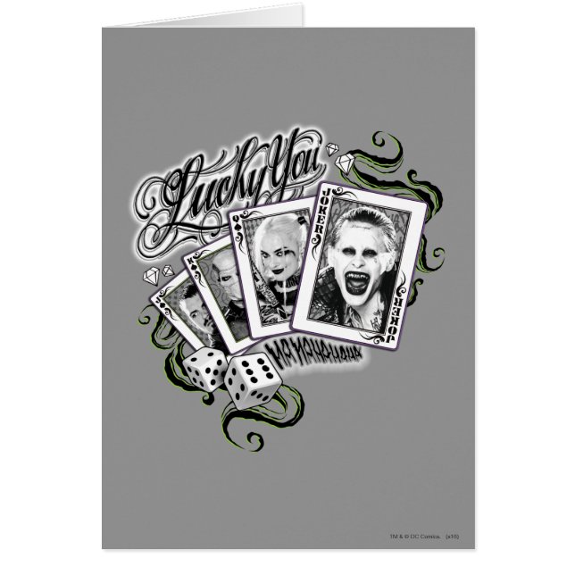 Équipe de suicide | Cartes de lecture "Lucky You" (Devant)