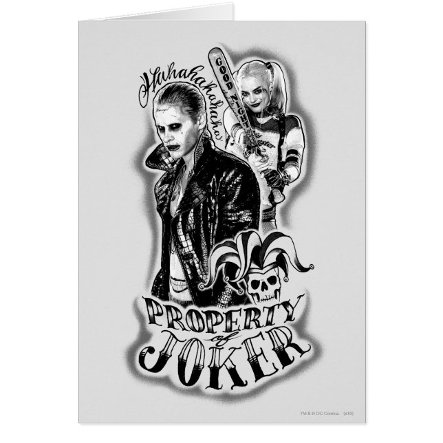 Équipe de suicide | Joker & Harley Airbrush Tattoo (Devant)